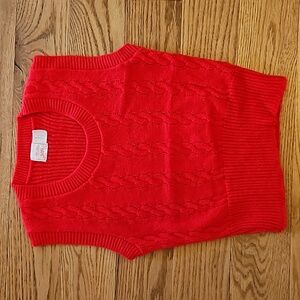 VINTAGE JCPENNEY JrHi SWEATER TANK TOP L 14 GIRLS RED one of a kind